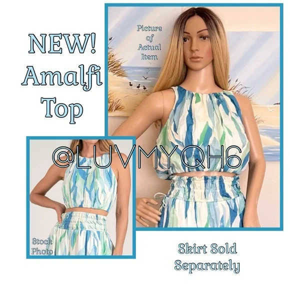 NEW! Amalfi Sleeveless Crop Top - Picture 1 of 4